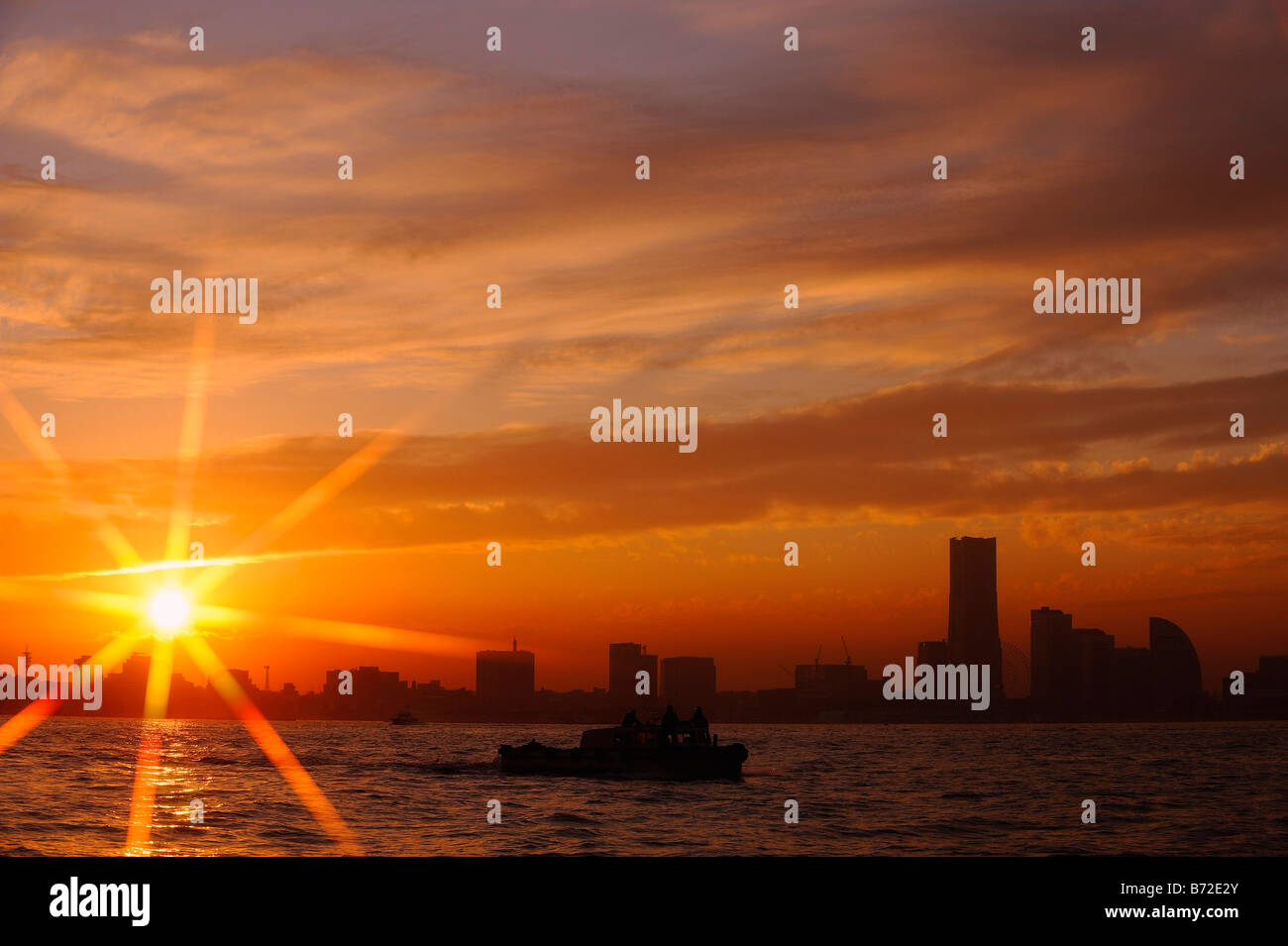 Freight Vessels Pass Through The Main Shipping Port In Yokohama Japan