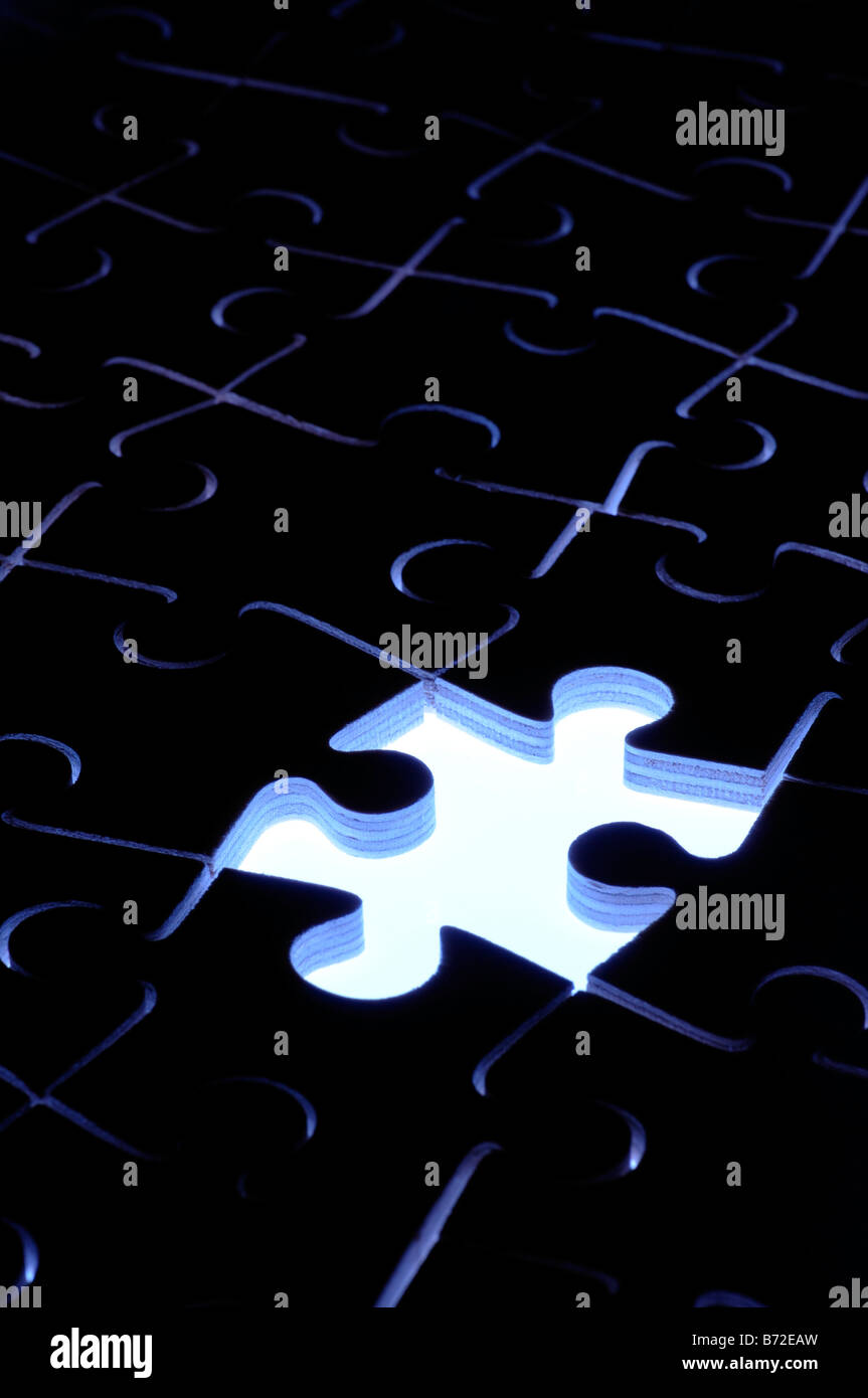 Missing jigsaw piece Stock Photo Alamy