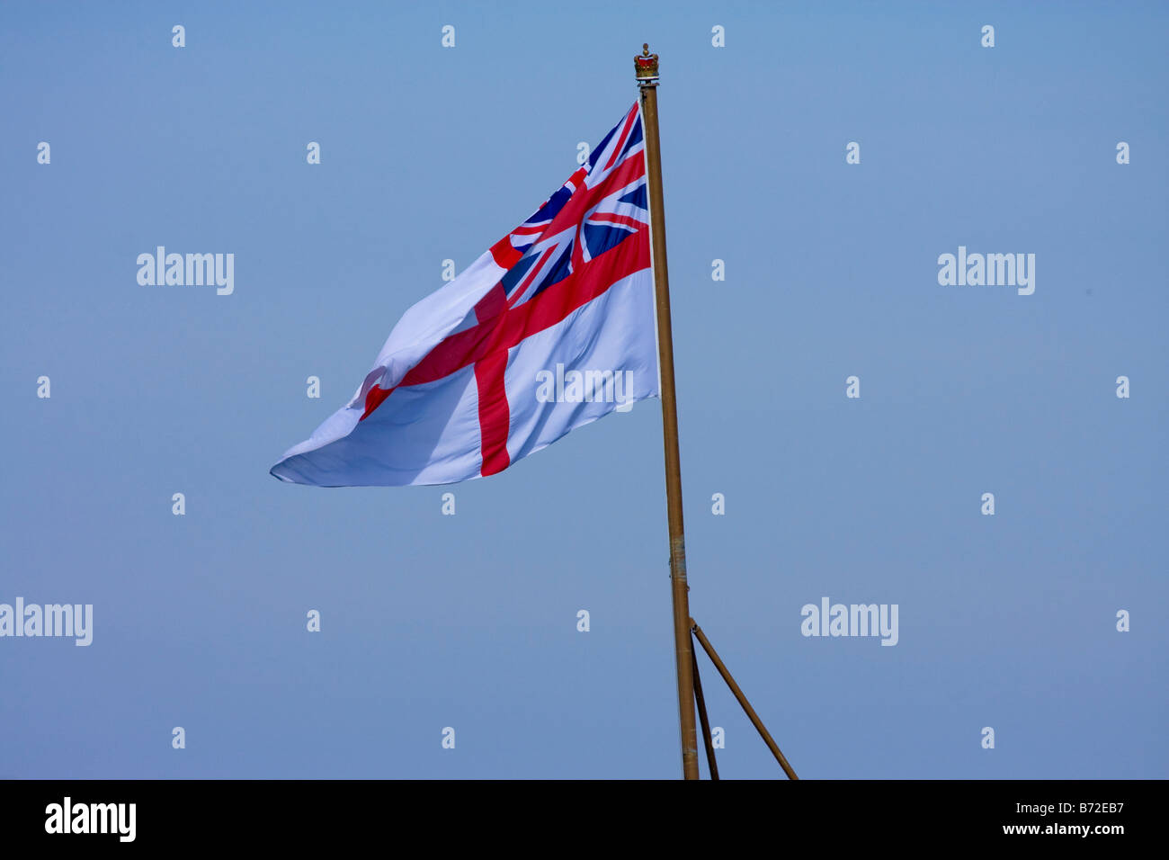 The White Ensign, flag of the British Royal Navy Stock Photo