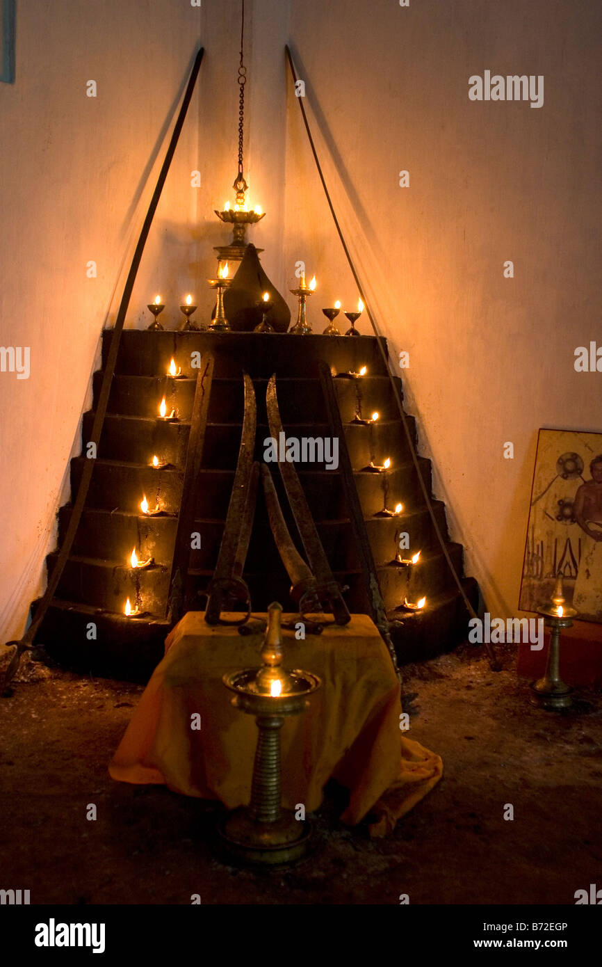 Poothara The seven tiers (puttara) of lamps (guruthara) in the south west corner ...