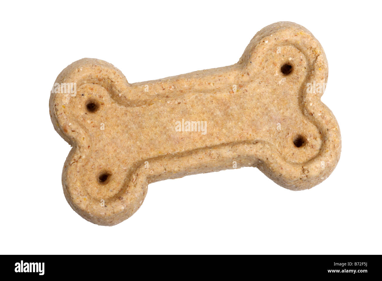 Dog bone treat cut out on white background Stock Photo