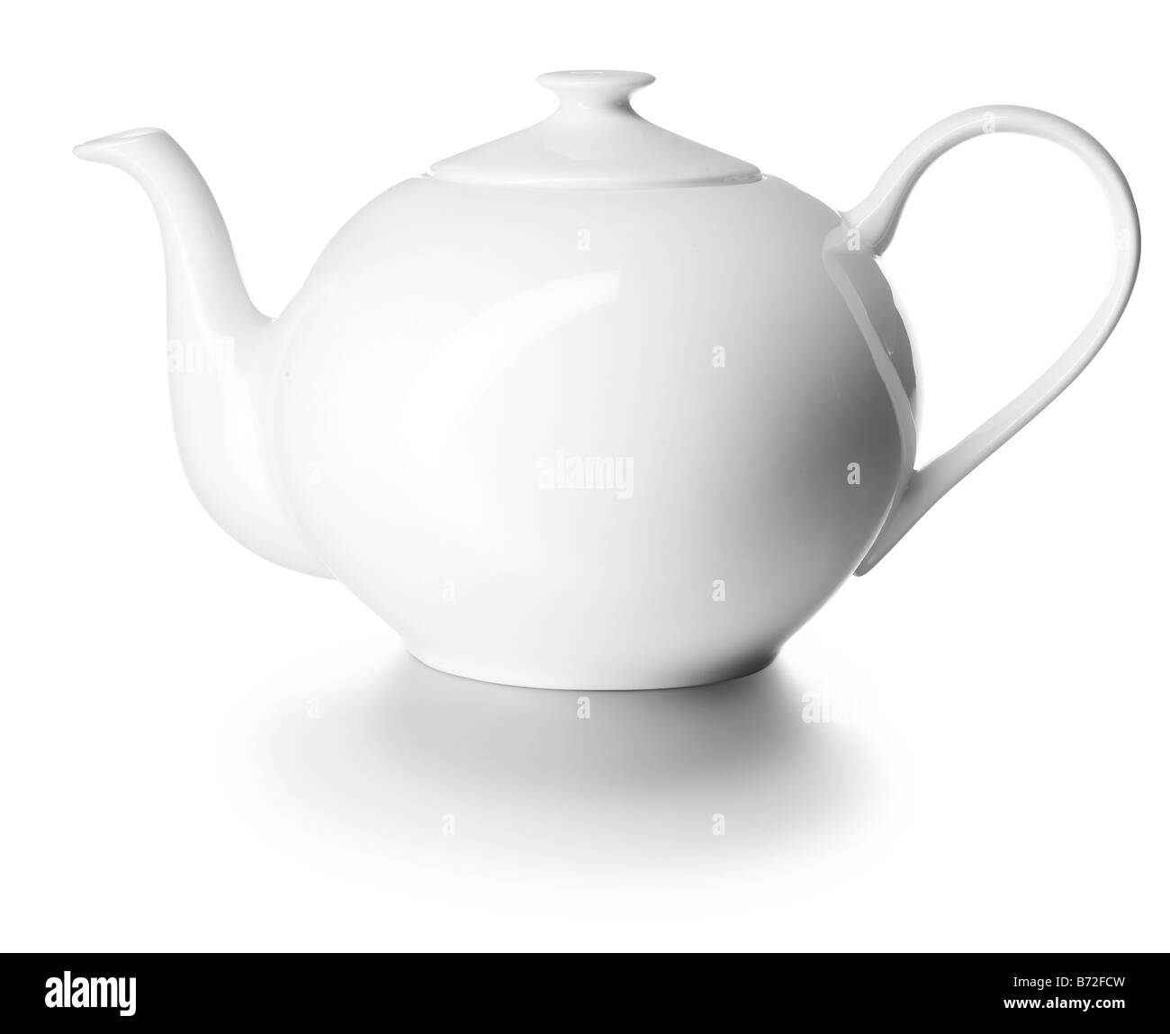 white bone china tea pot Stock Photo