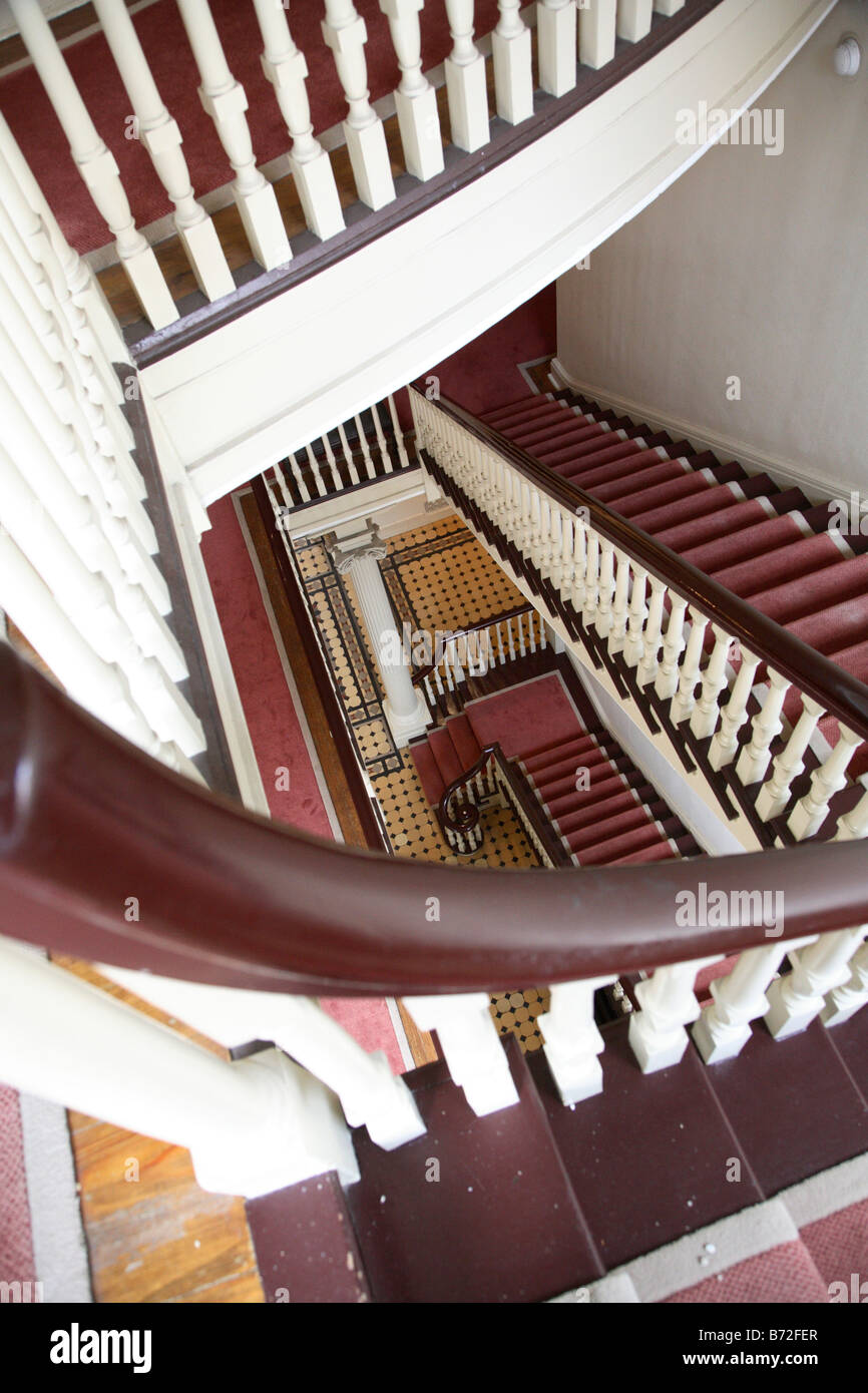maze like staircase in Philadelphia Stock Photo