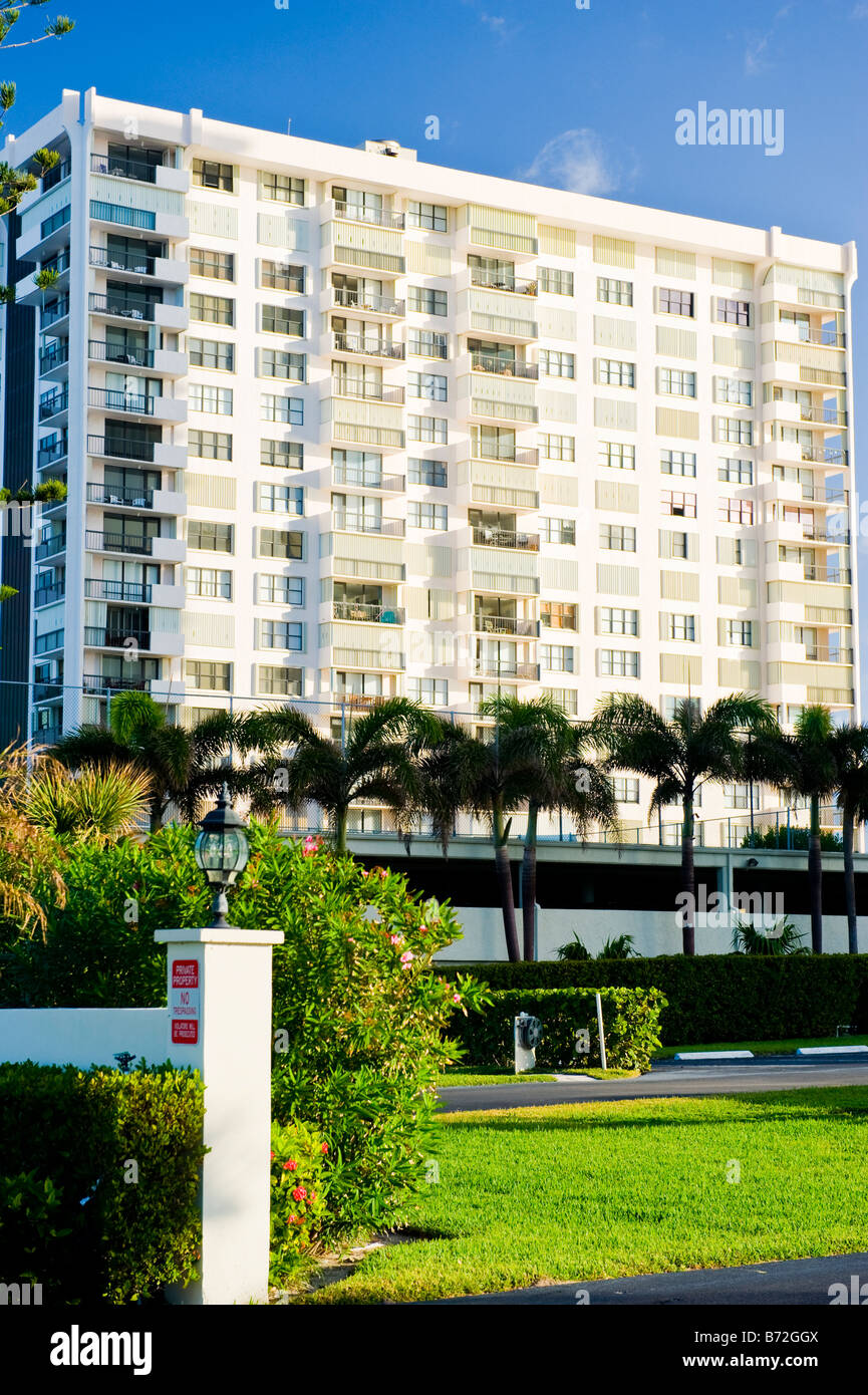 Riviera Beach , Florida , study of modern apartment block , high rise
