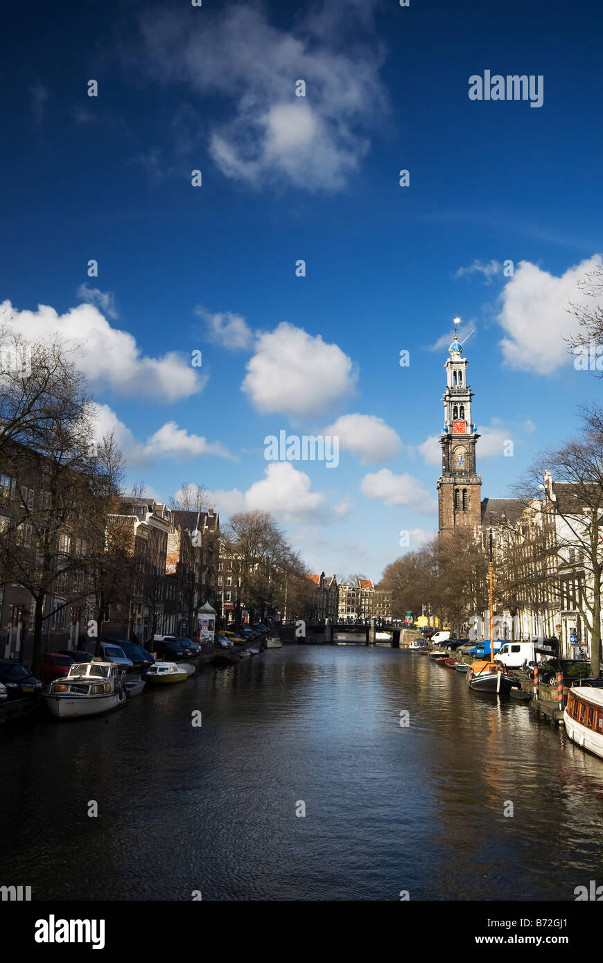 canal in amsterdam the netherlands Stock Photo