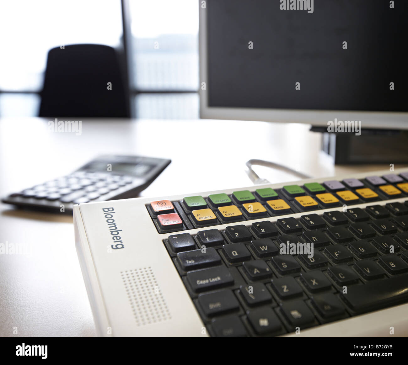 Bloomberg Keyboard On Desk Stock Photo Alamy