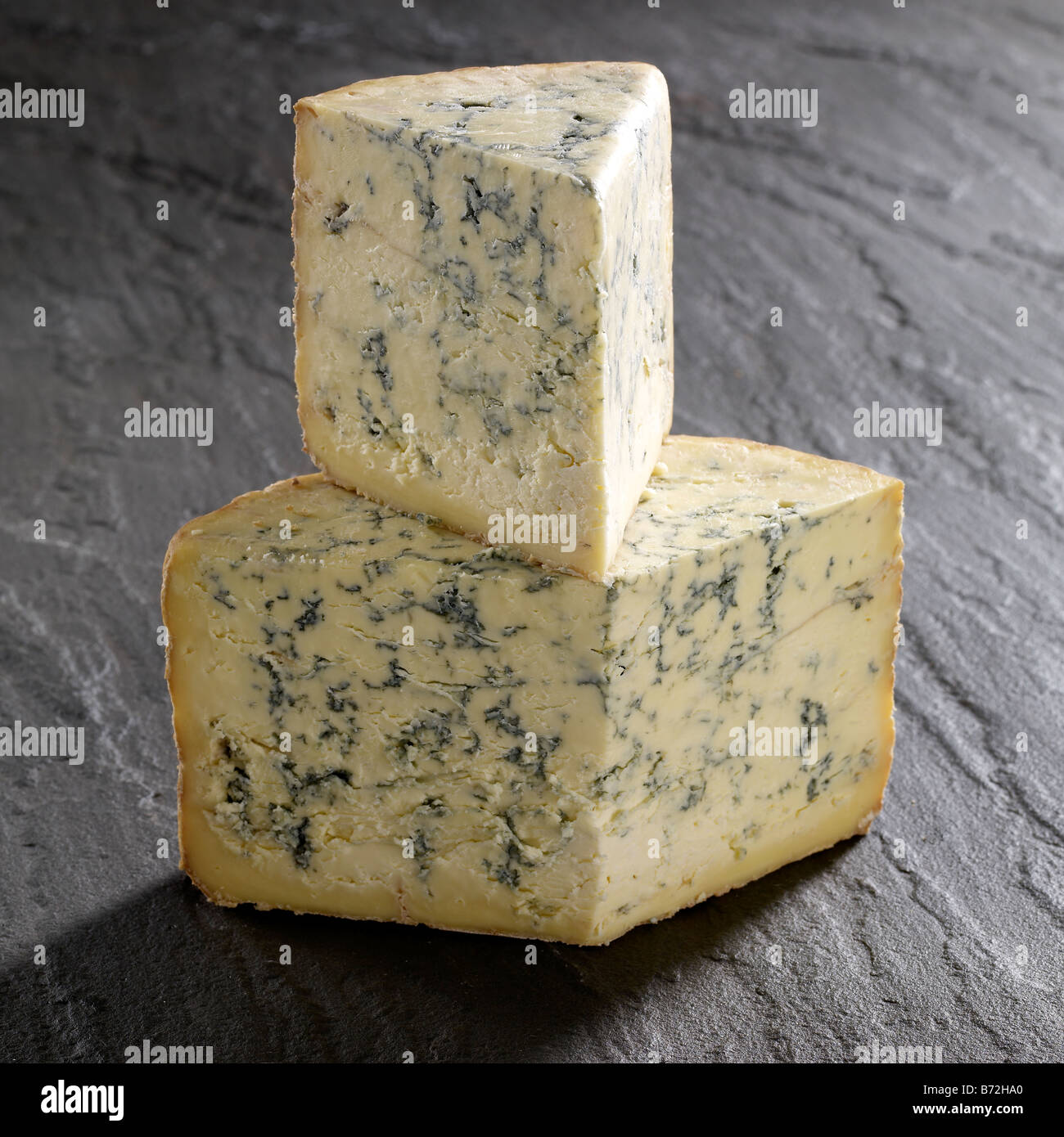 cropwell bishop cheese on slate Stock Photo