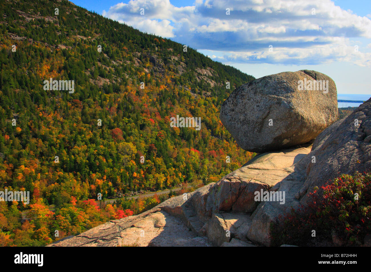 Bubble Rock, Acadia National Park, Maine, USA Stock Photo Alamy