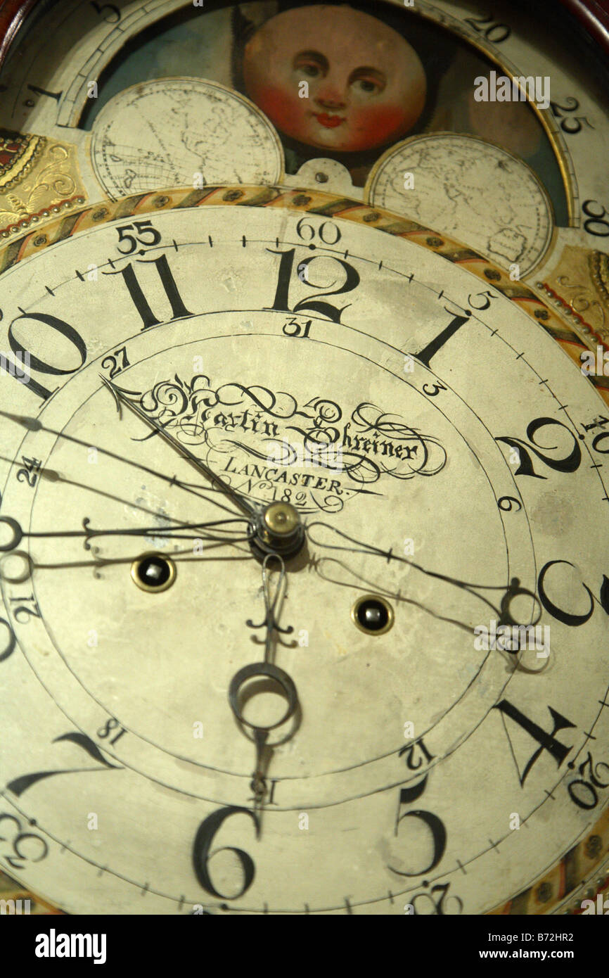 clock face from Grandfather clock Stock Photo - Alamy