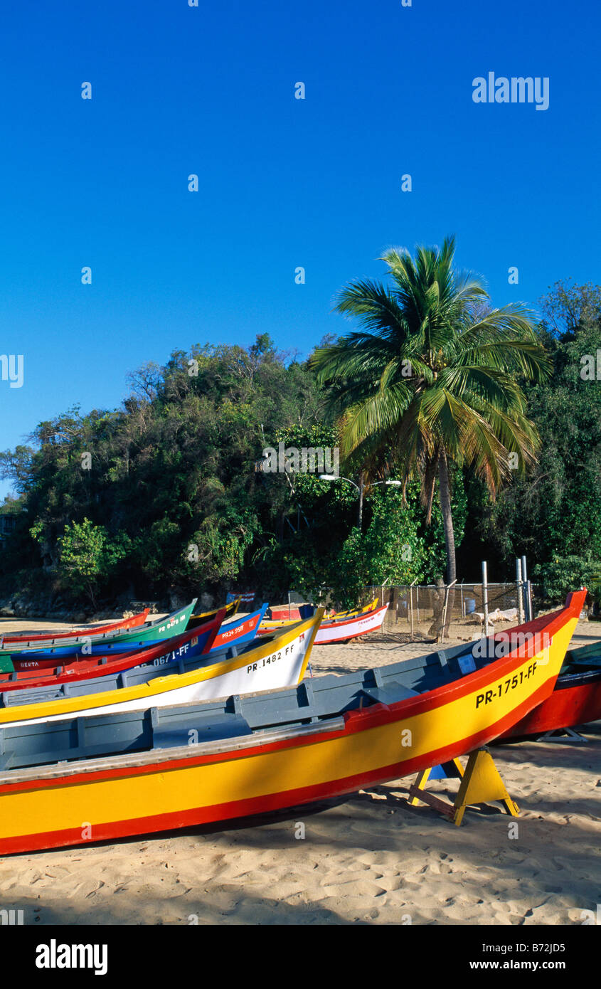 Fishing boats on Crash Boat Beach Aguadilla Puerto Rico Caribbean Stock