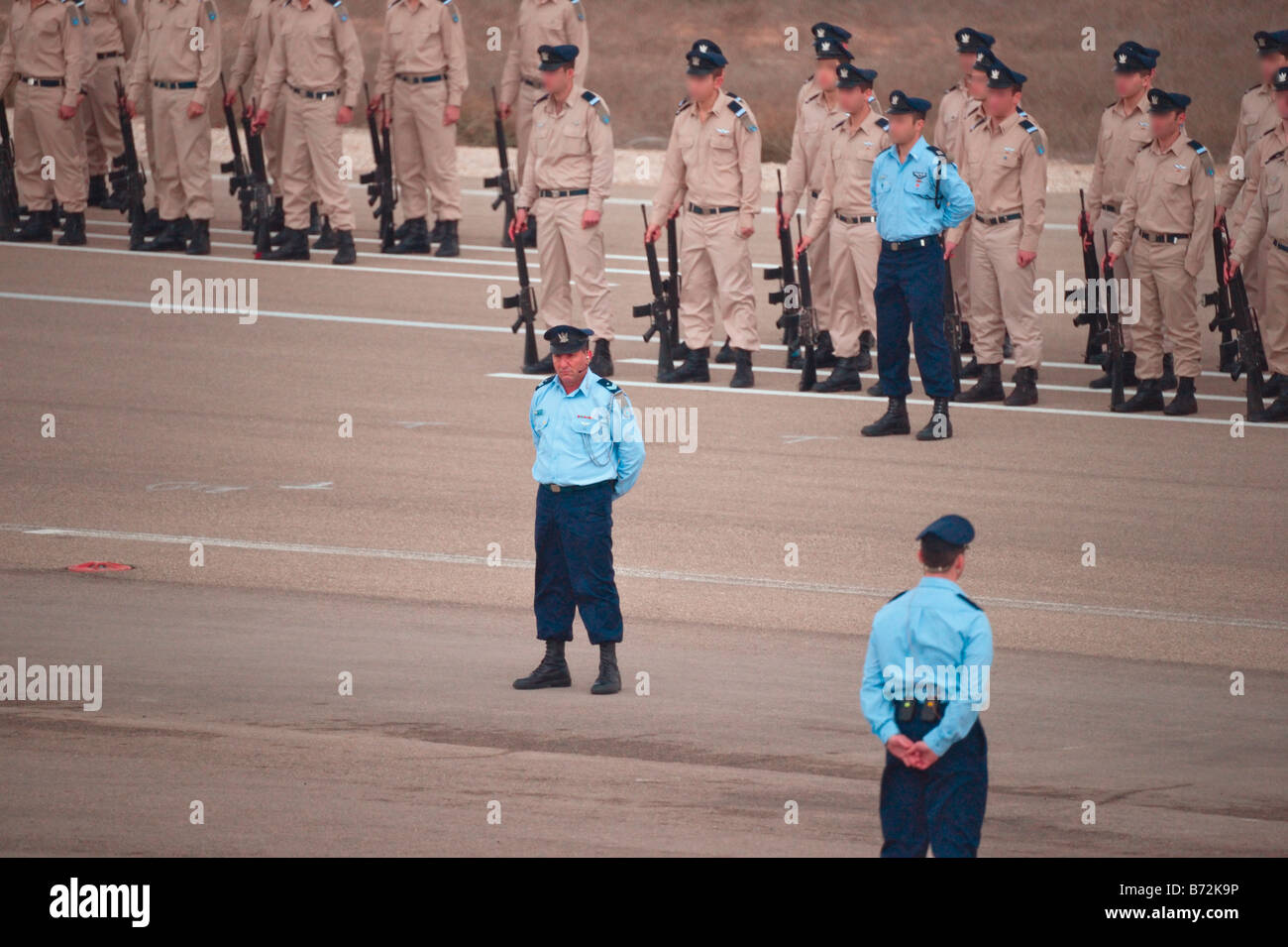 Israeli Air Force Cadets on parade, Dec. 2008. Stock Photo