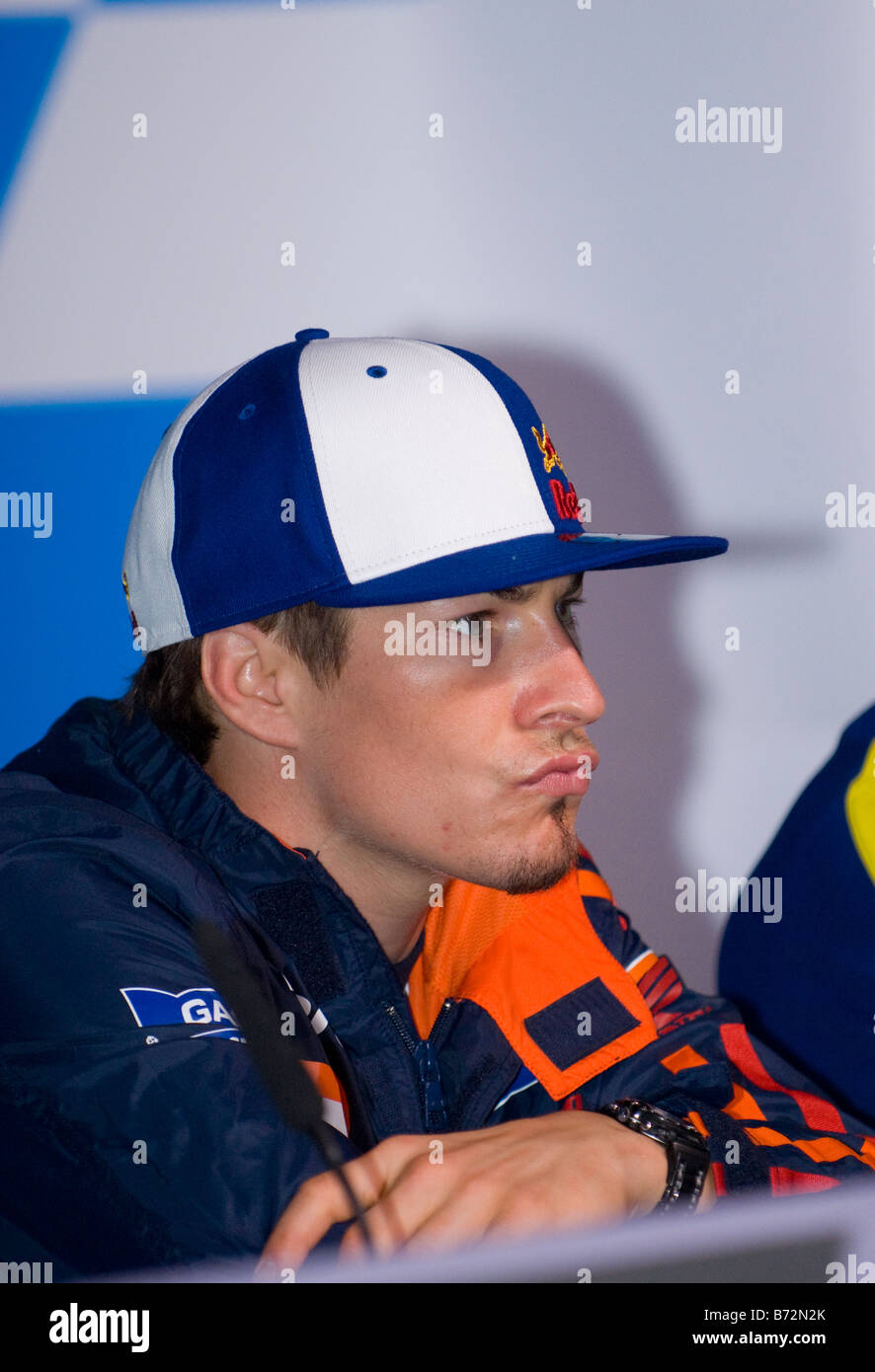 2008 American Nicky Hayden of Repsol Honda Team at 2008 Polini Malaysian Motorcycle Grand Prix Sepang Circuit Malaysia Stock Photo