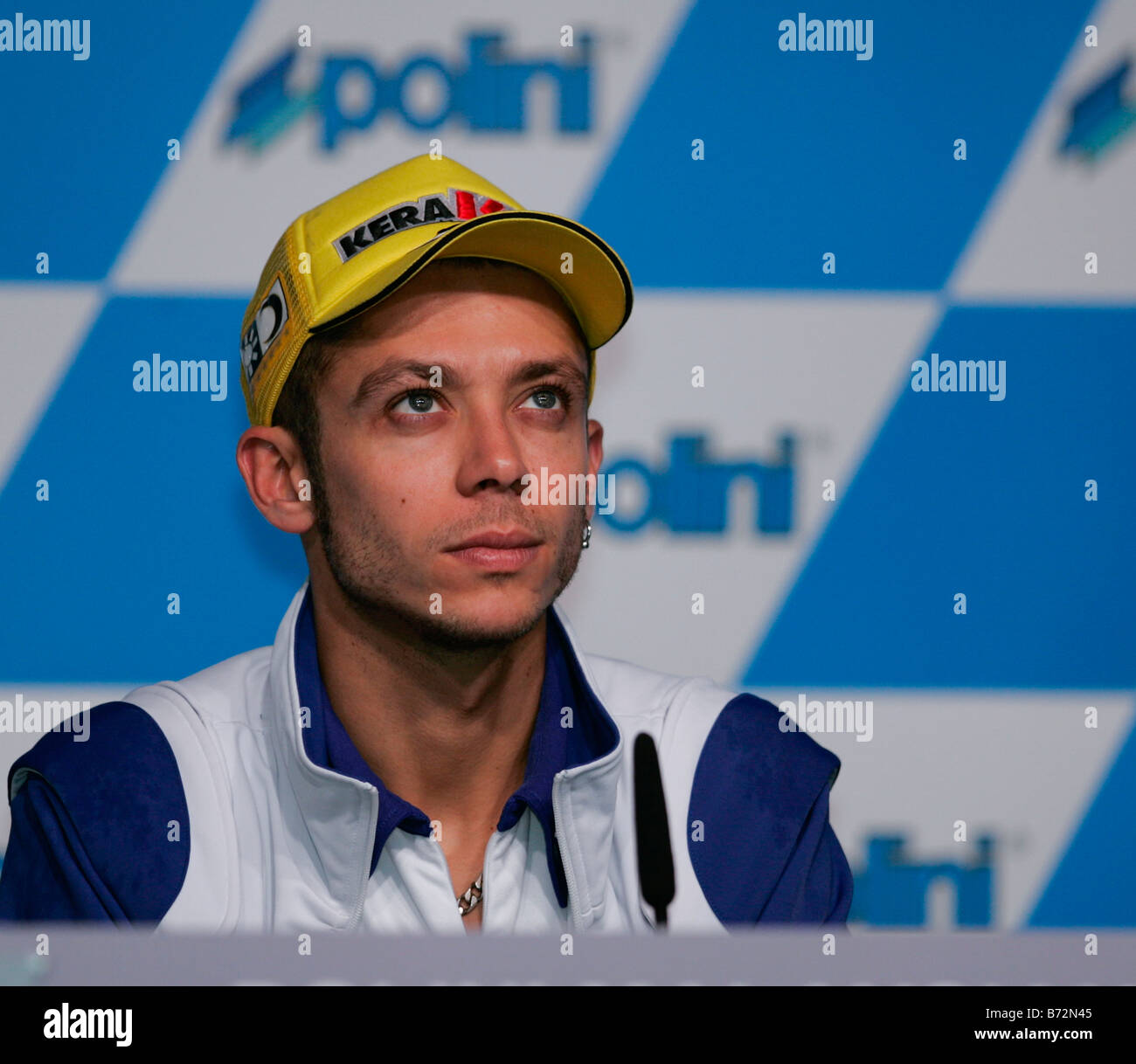 2008 Italian Valentino Rossi of Fiat Yamaha Team at press conference at 2008 Polini Malaysian Motorcycle GP Sepang Malaysia Stock Photo