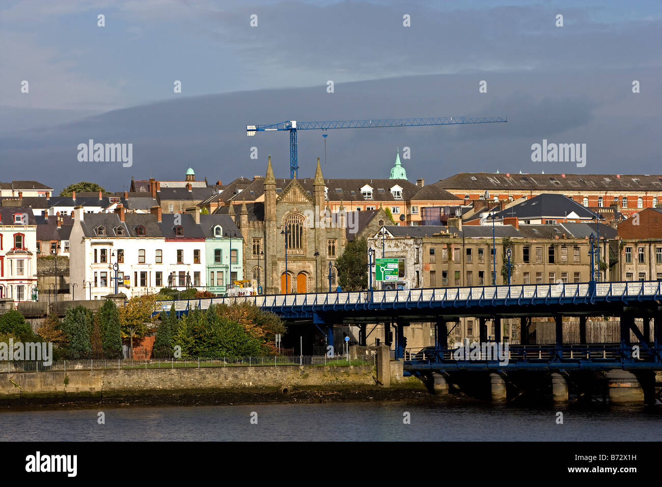 Northern Ireland Derry River Foyle riverside Methodist church Craigavon