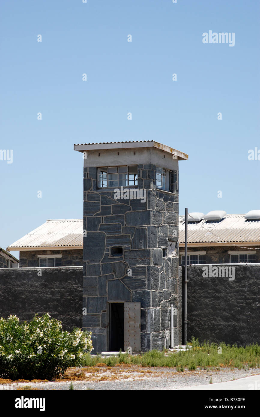 guard tower maximum security prison robben island cape town south africa Stock Photo