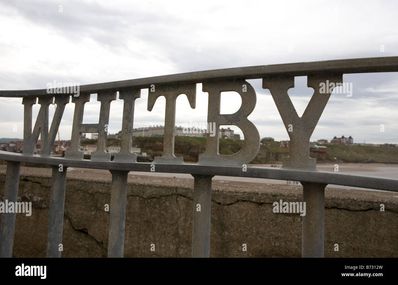 Pier and West cliff of Whitby, North Yorkshire Stock Photo Alamy