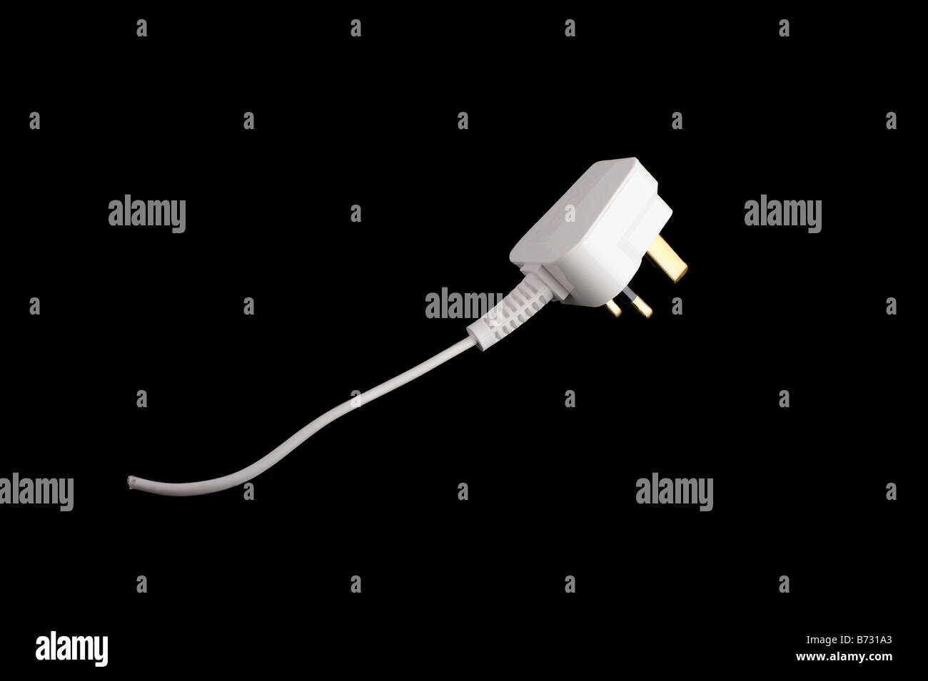 Electric plug and cut off flex Stock Photo
