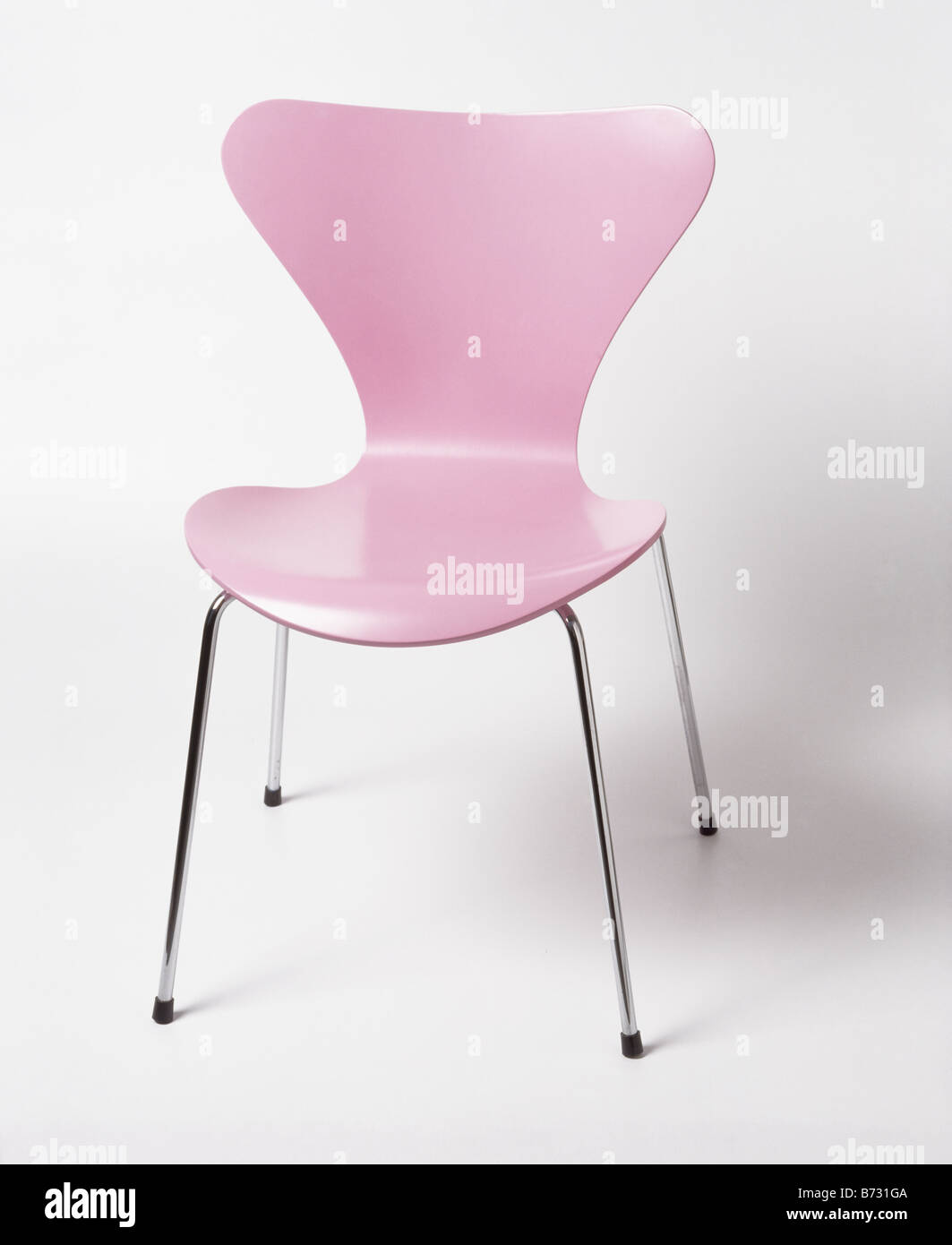 Close-up of pink Arne Jacobsen Ant chair Stock Photo