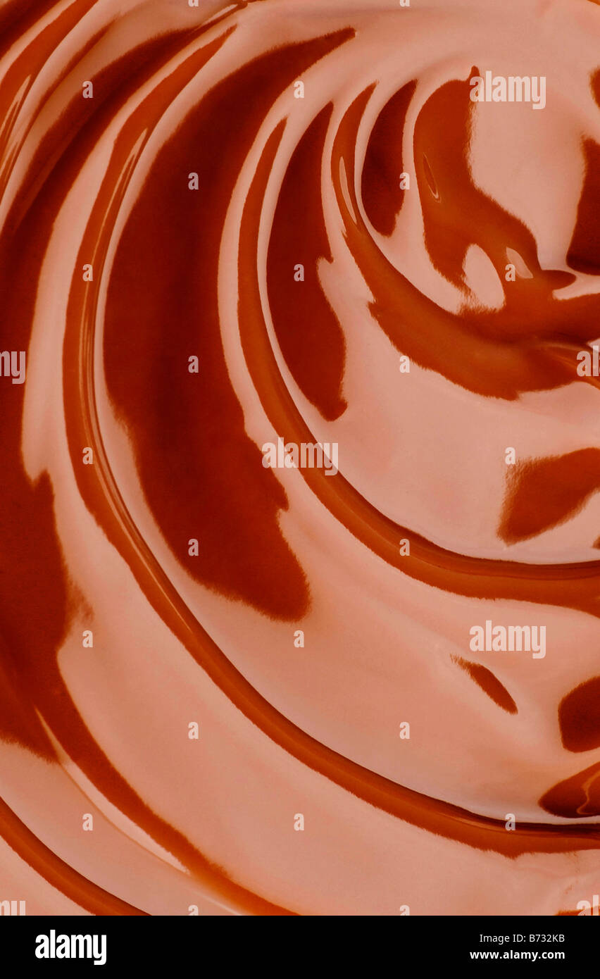 Silky chocolate ripples Stock Photo
