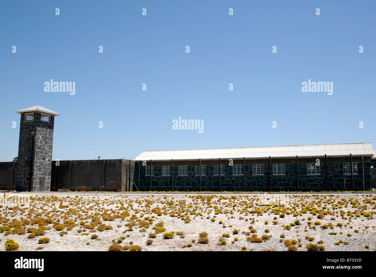 exterior of the maximum security prison robben island cape town south africa Stock Photo