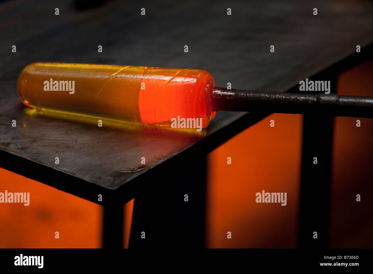 Rolled Molten glass Stock Photo Alamy