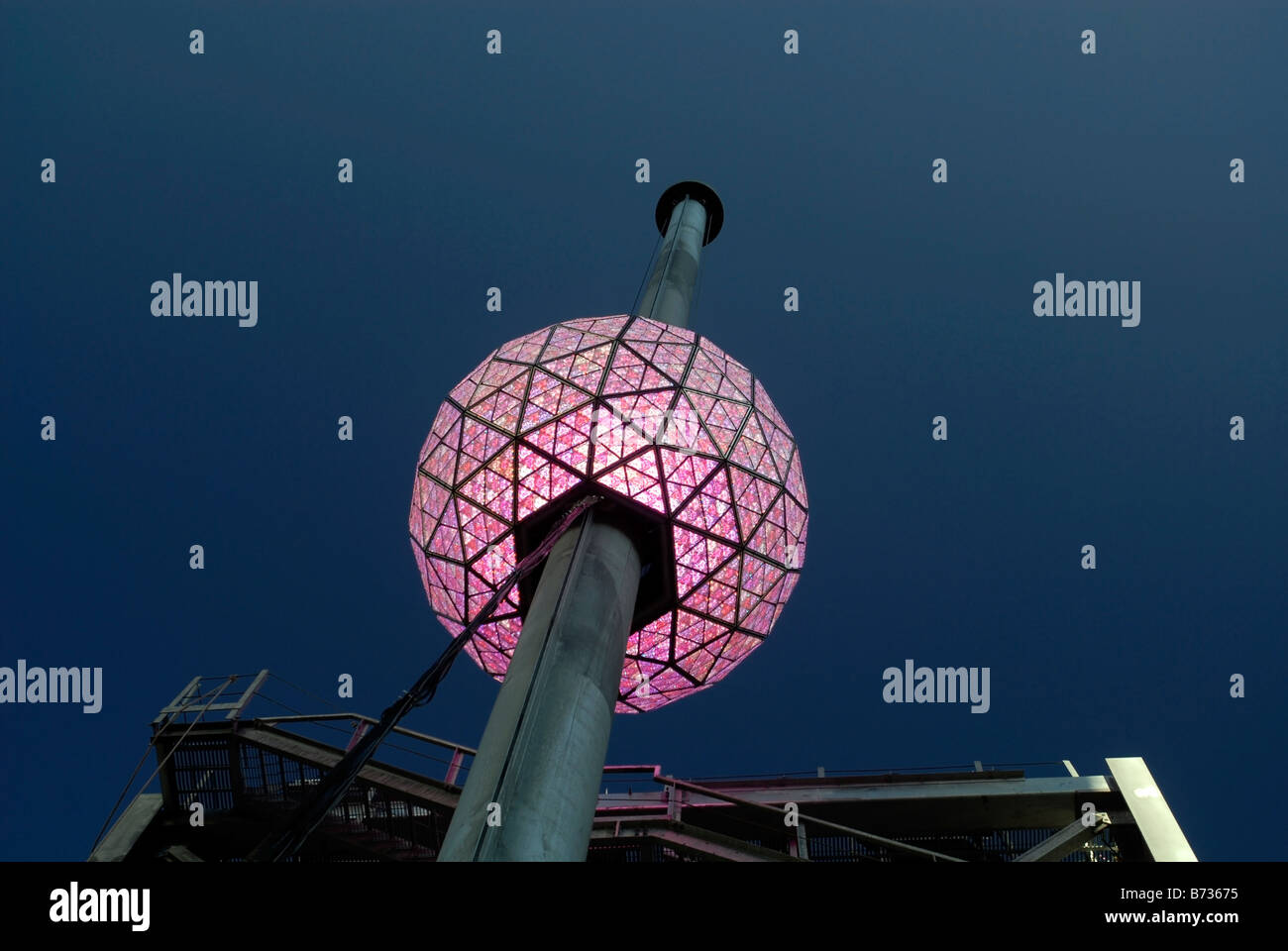 The New Year s Eve Ball on the roof of One Times Square in New York Stock Photo
