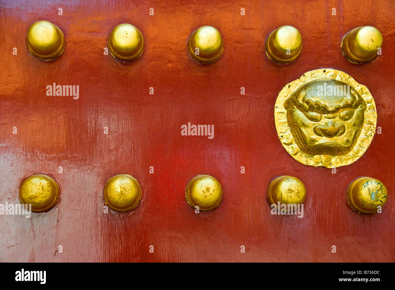 A door dating from The Ming Dynasty at the Summer Palace Beijing China Stock Photo