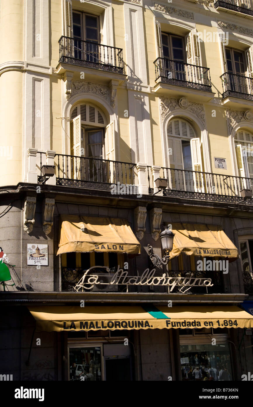 Spanish salon exterior in Madrid La Mallorquina Stock Photo Alamy