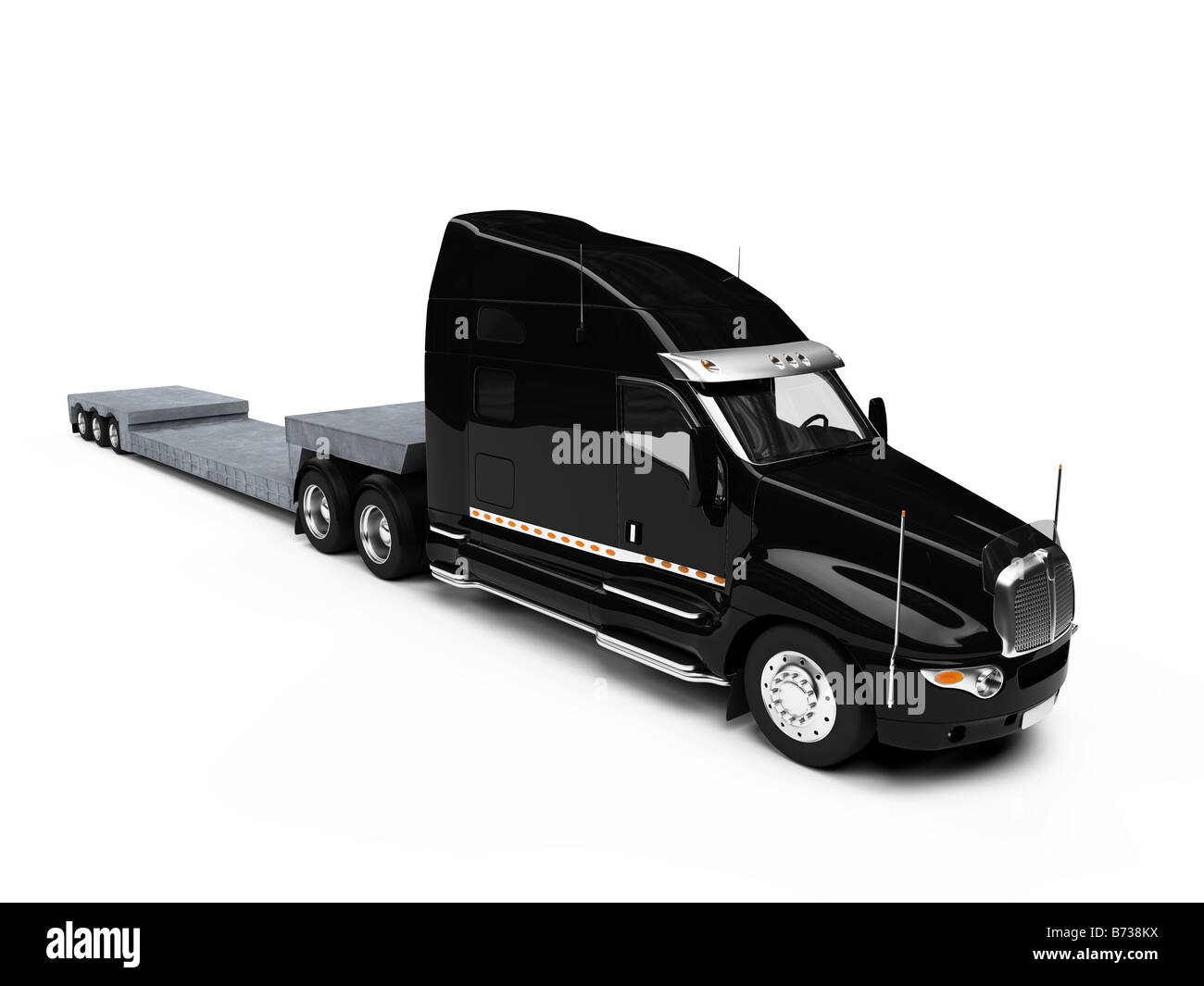 isolated car carrier truck over white Stock Photo Alamy