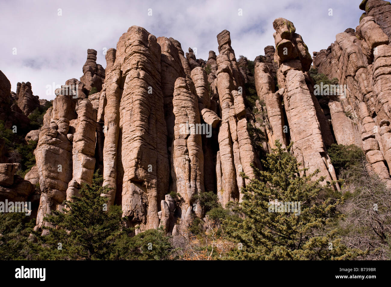 Pinnacles of volcanic rocks in the Chiricahua National Monument South east Arizona Stock Photo