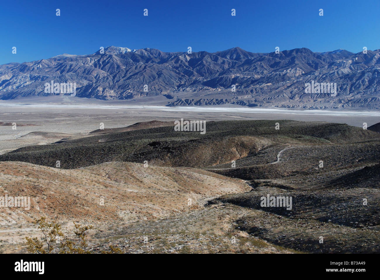Telescope Peak and the Panamint Mountains in Death Valley National Park CA USA Stock Photo