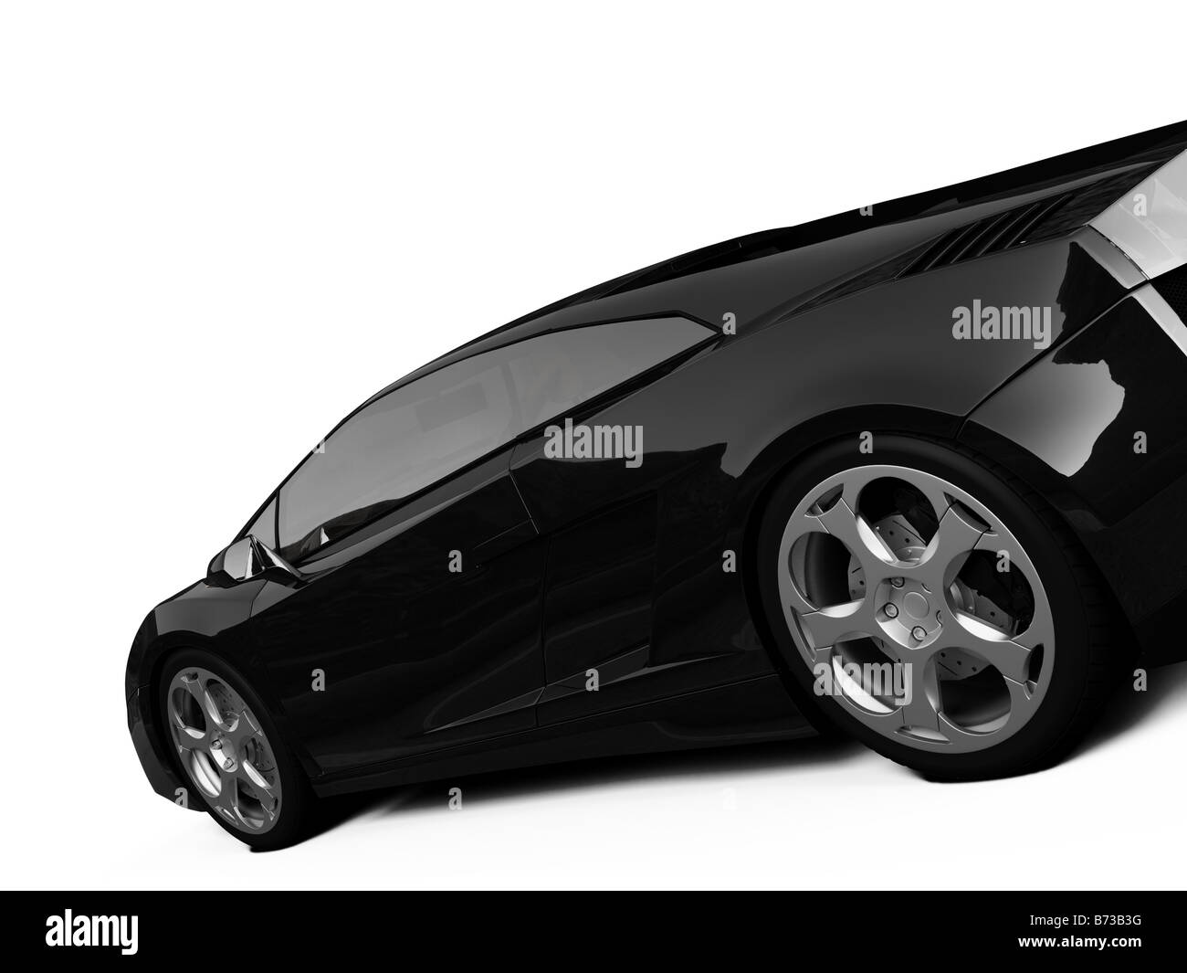 isolated closeup sport car on a white background Stock Photo - Alamy