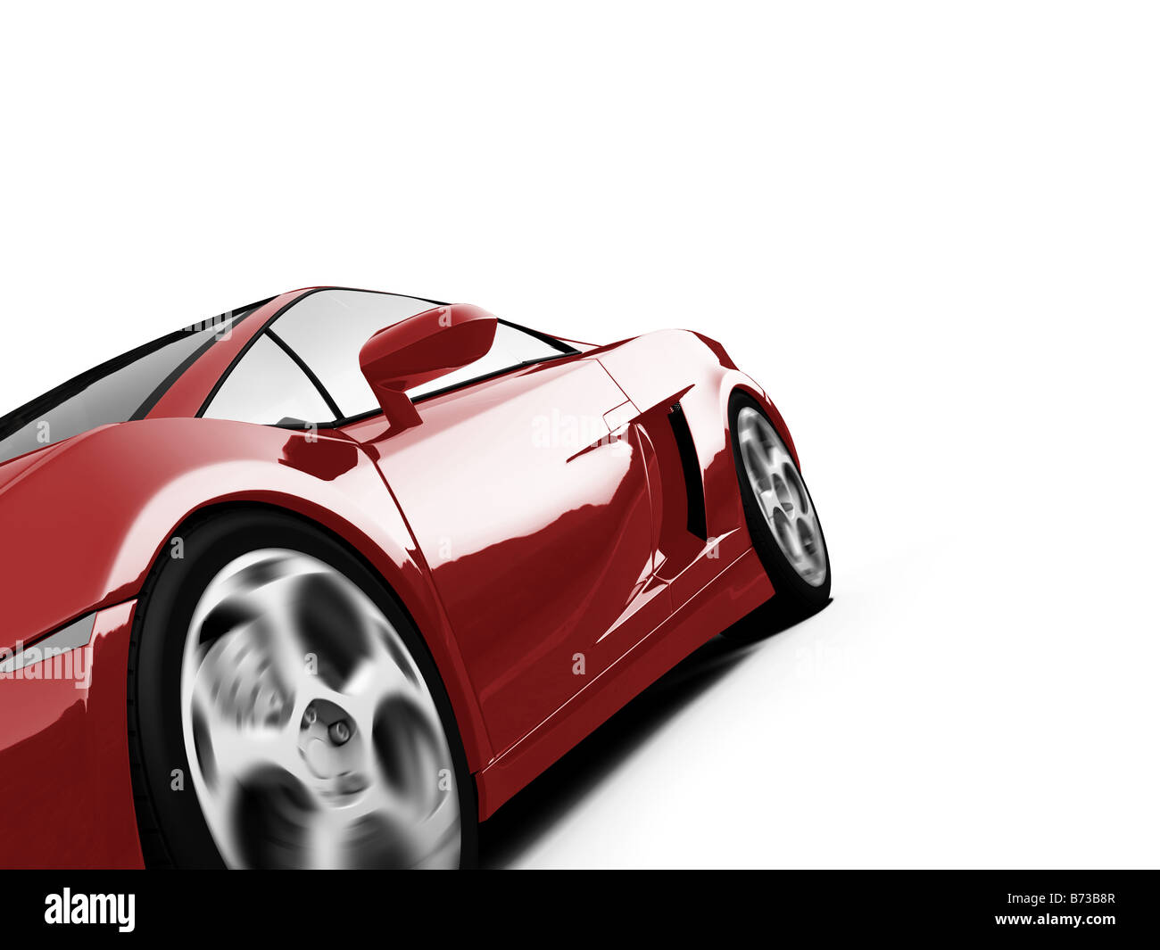 isolated closeup sport car on a white background Stock Photo - Alamy