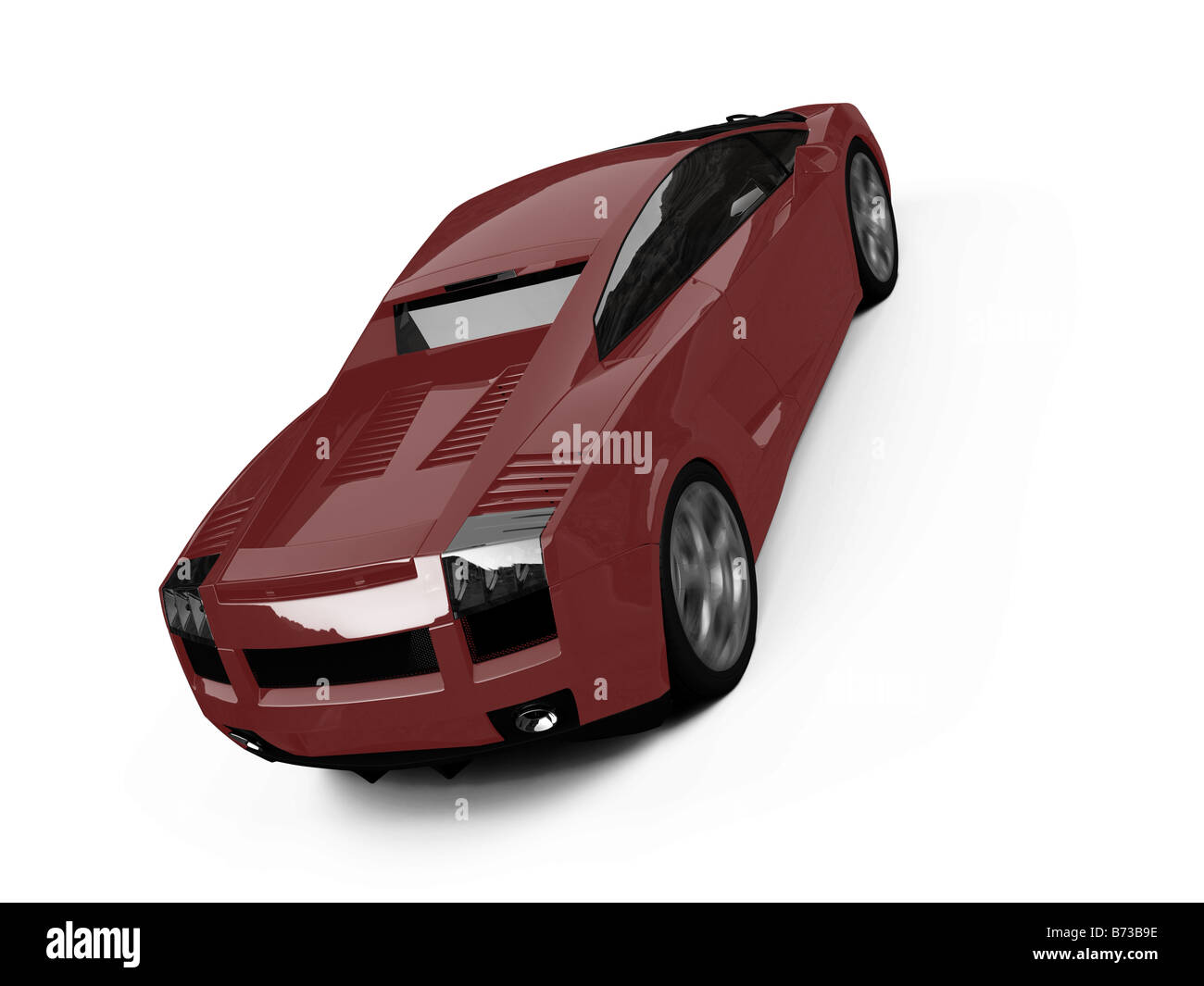 isolated closeup sport car on a white background Stock Photo - Alamy