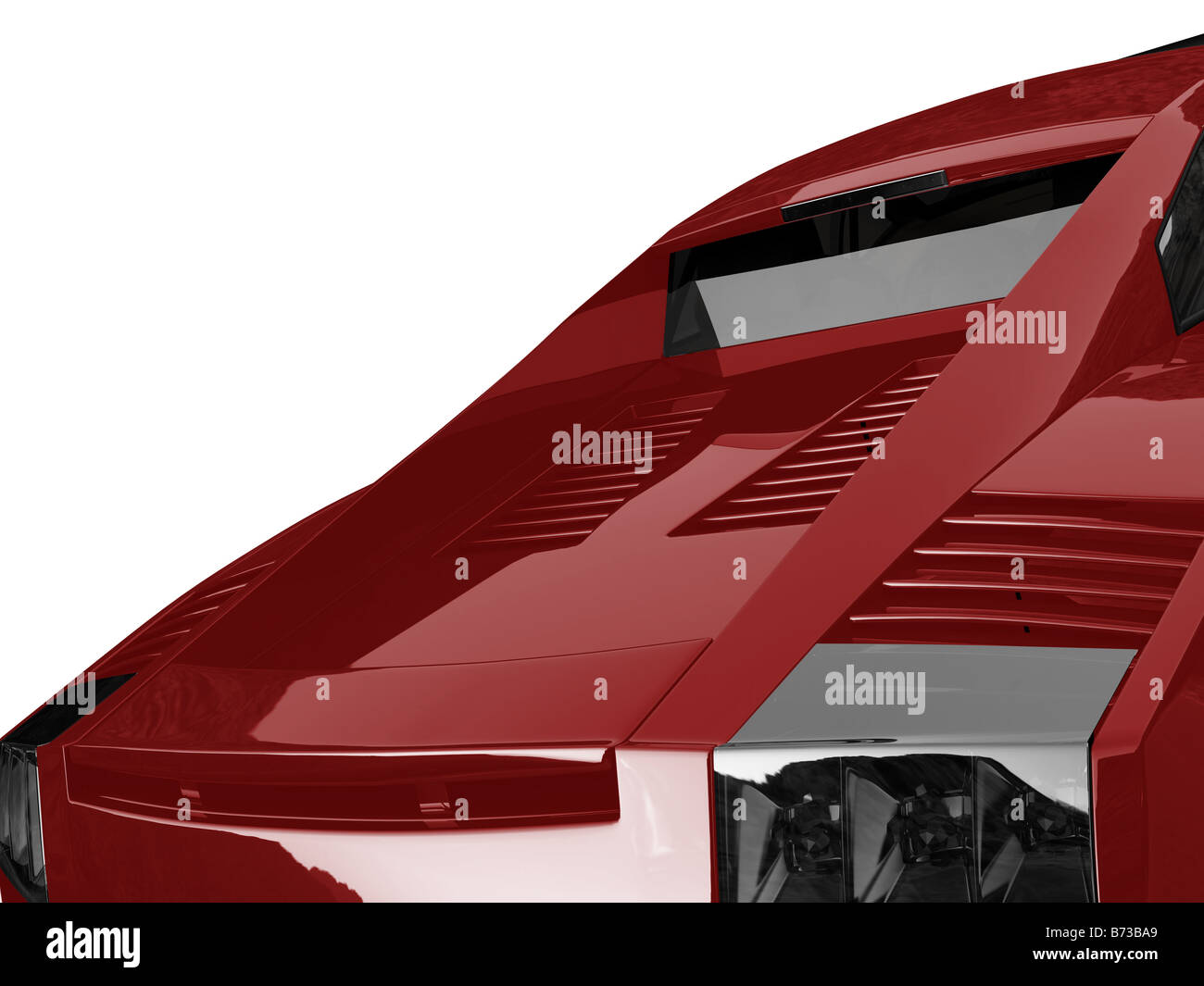 isolated closeup sport car on a white background Stock Photo - Alamy