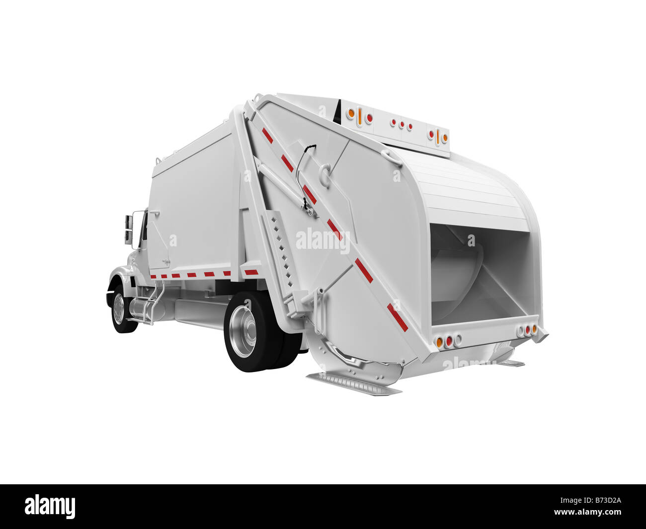 isolated white trash truck on a white background Stock Photo Alamy