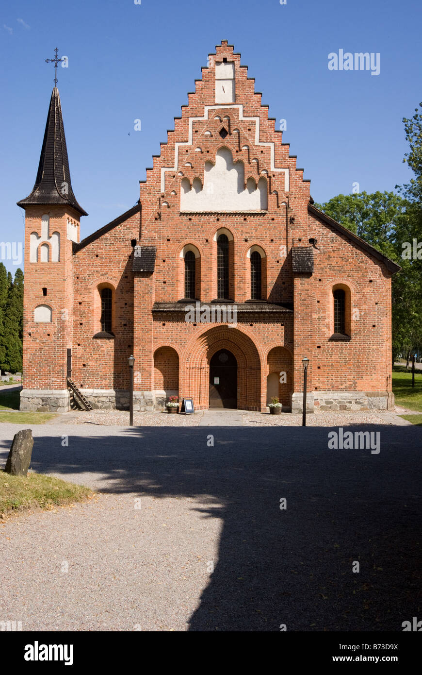 Maria Church (Mariakyrkan) in Sigtuna, Sweden Stock Photo