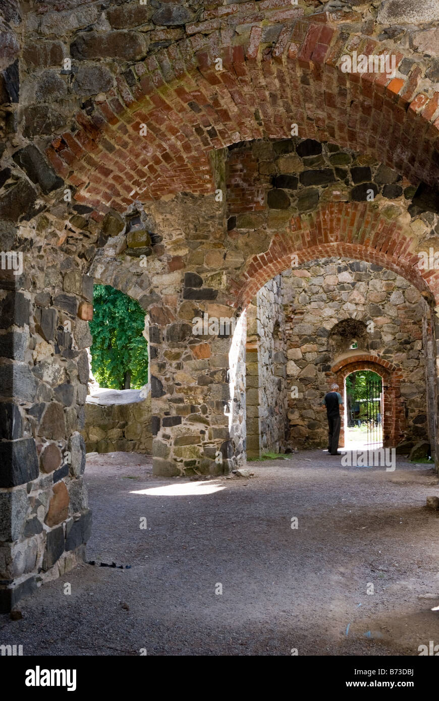 Saint Olof's Church ruins (S:t Olofs Kyrkoruin), Sigtuna, Sweden Stock Photo