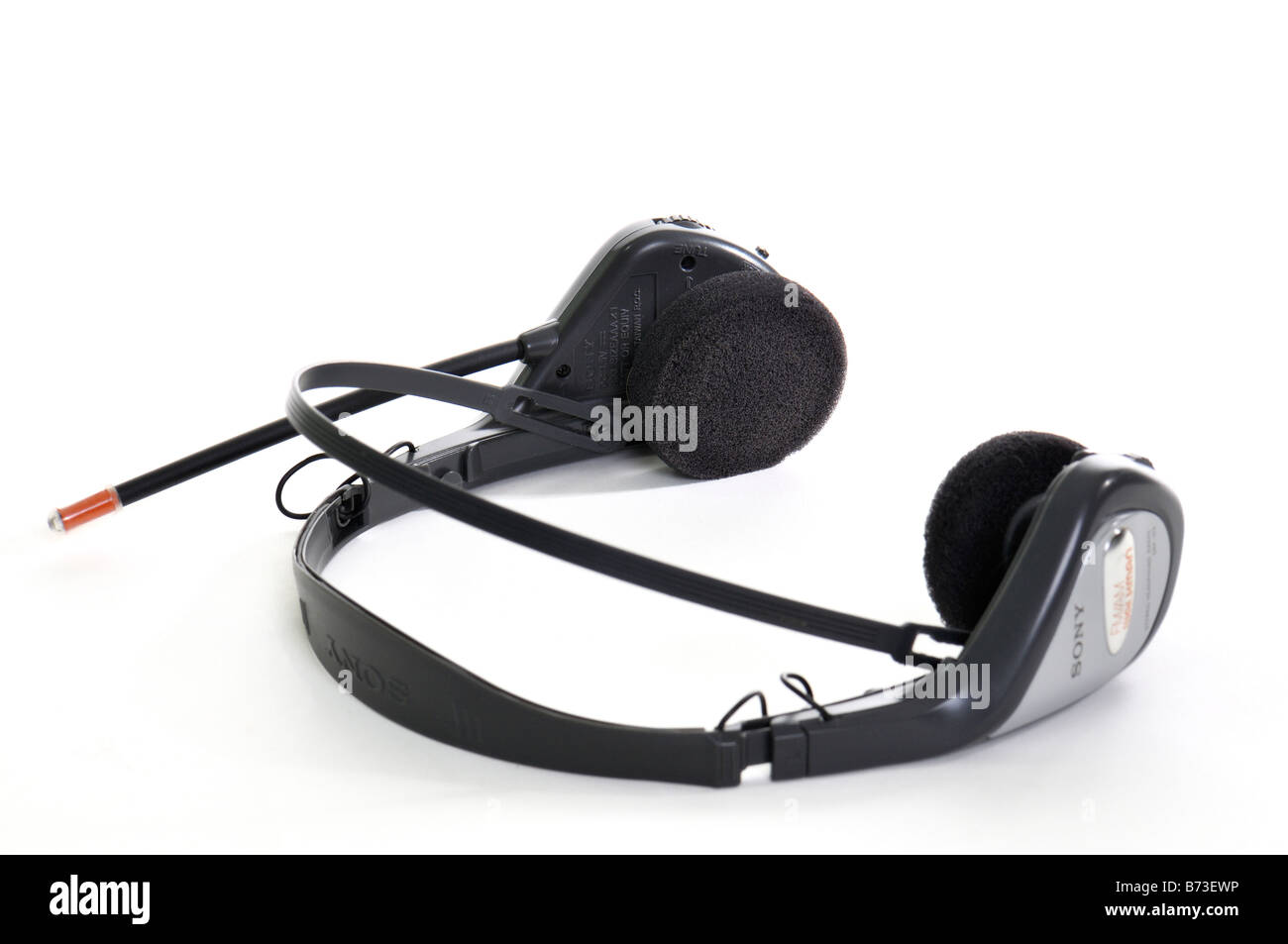A Sony Walkman AM FM radio headset on white background. USA Stock Photo -  Alamy
