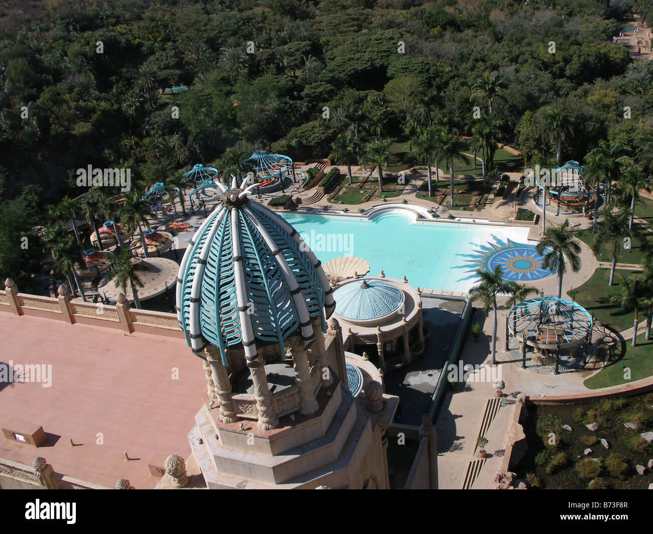 A view from The Palace of the Lost City in Sun City, South Africa Stock Photo