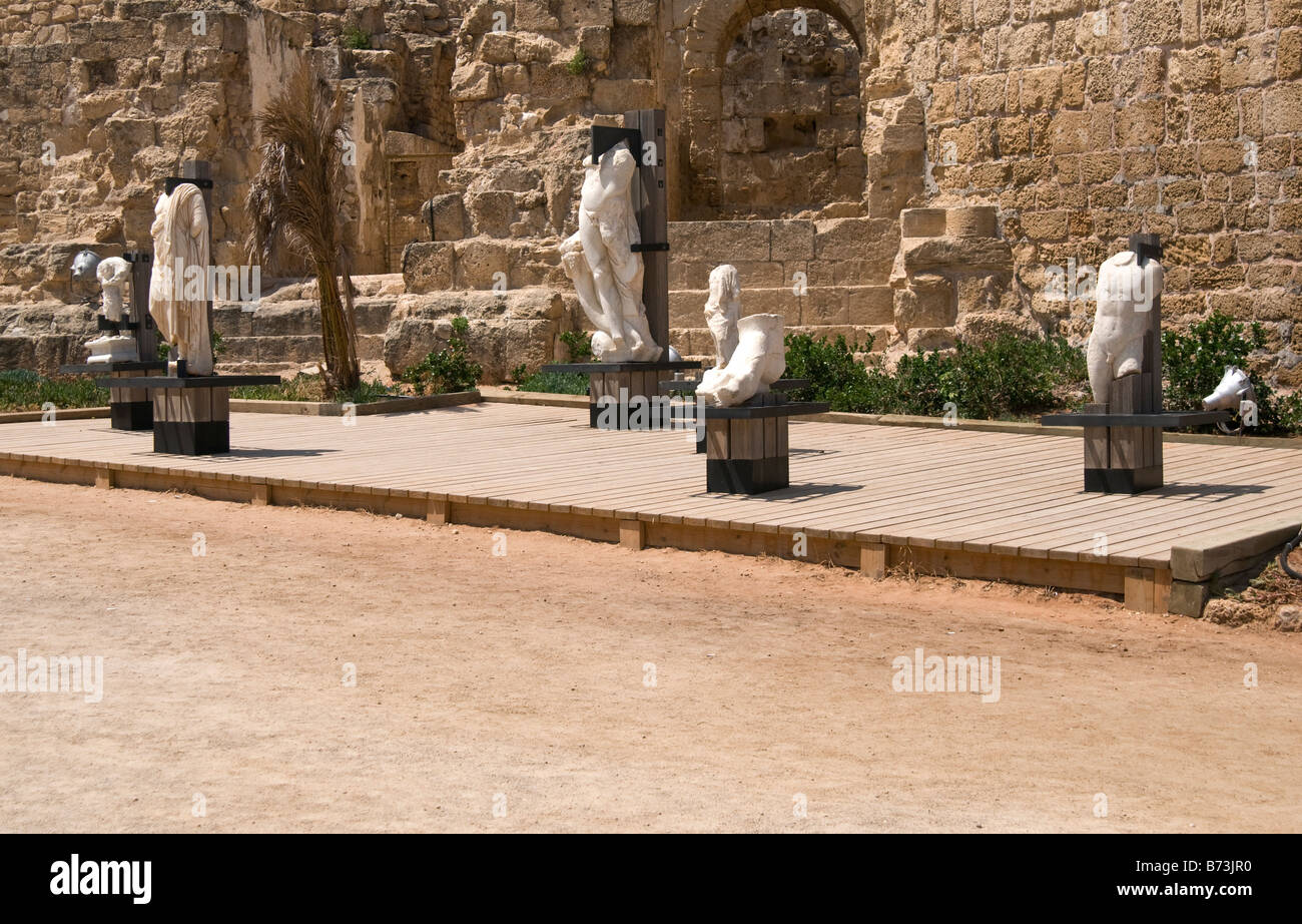 Roman ancient statuary,Caesarea National Park,Israel Stock Photo