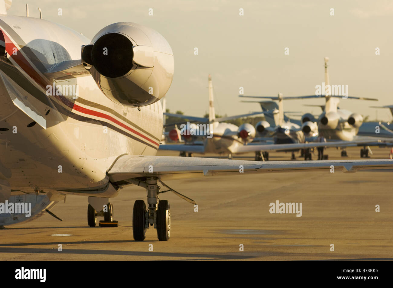Jet Aircraft on tarmac at airport Stock Photo - Alamy