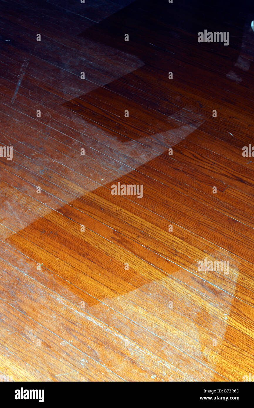 Cleaned and dusty oak floorboards Stock Photo Alamy