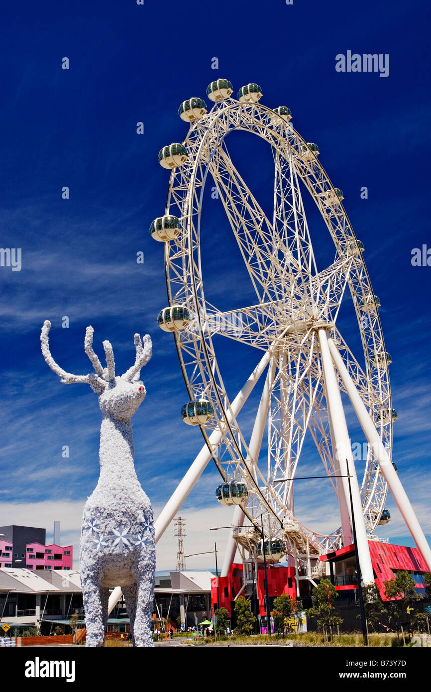 Melbourne Attractions / 'The Southern Star Observation Wheel' Melbourne Victoria Australia. Stock Photo