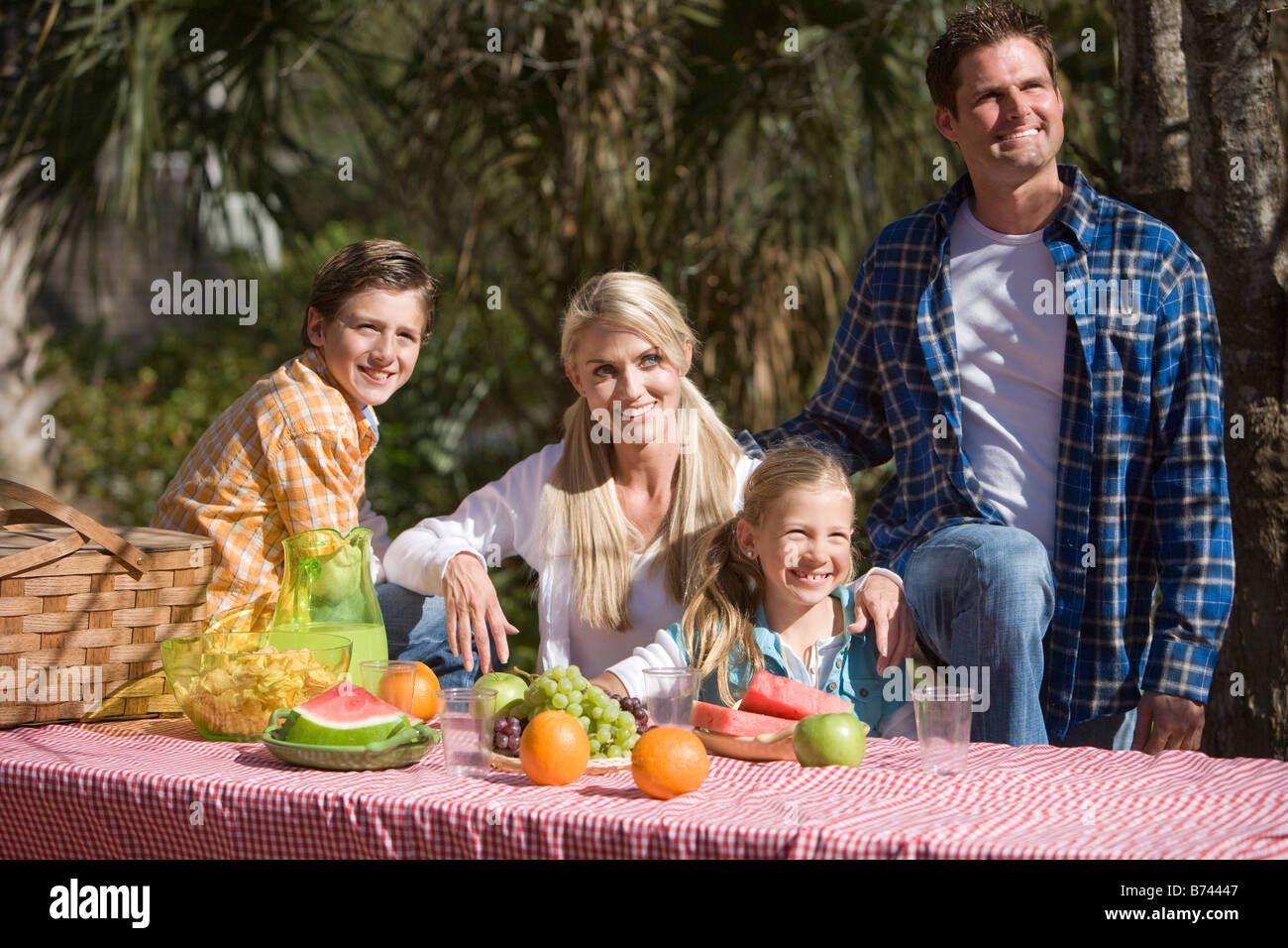 Teen girl sitting picnic table hi-res stock photography and images - Alamy