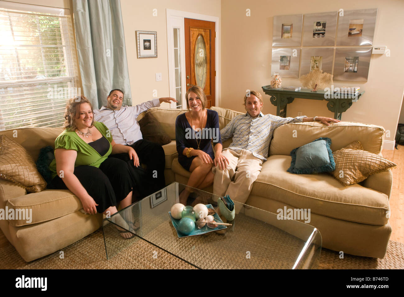 living room friends stock image