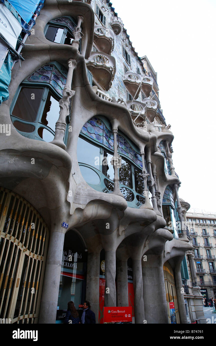 Casa Battlo Barcelona Spain Stock Photo