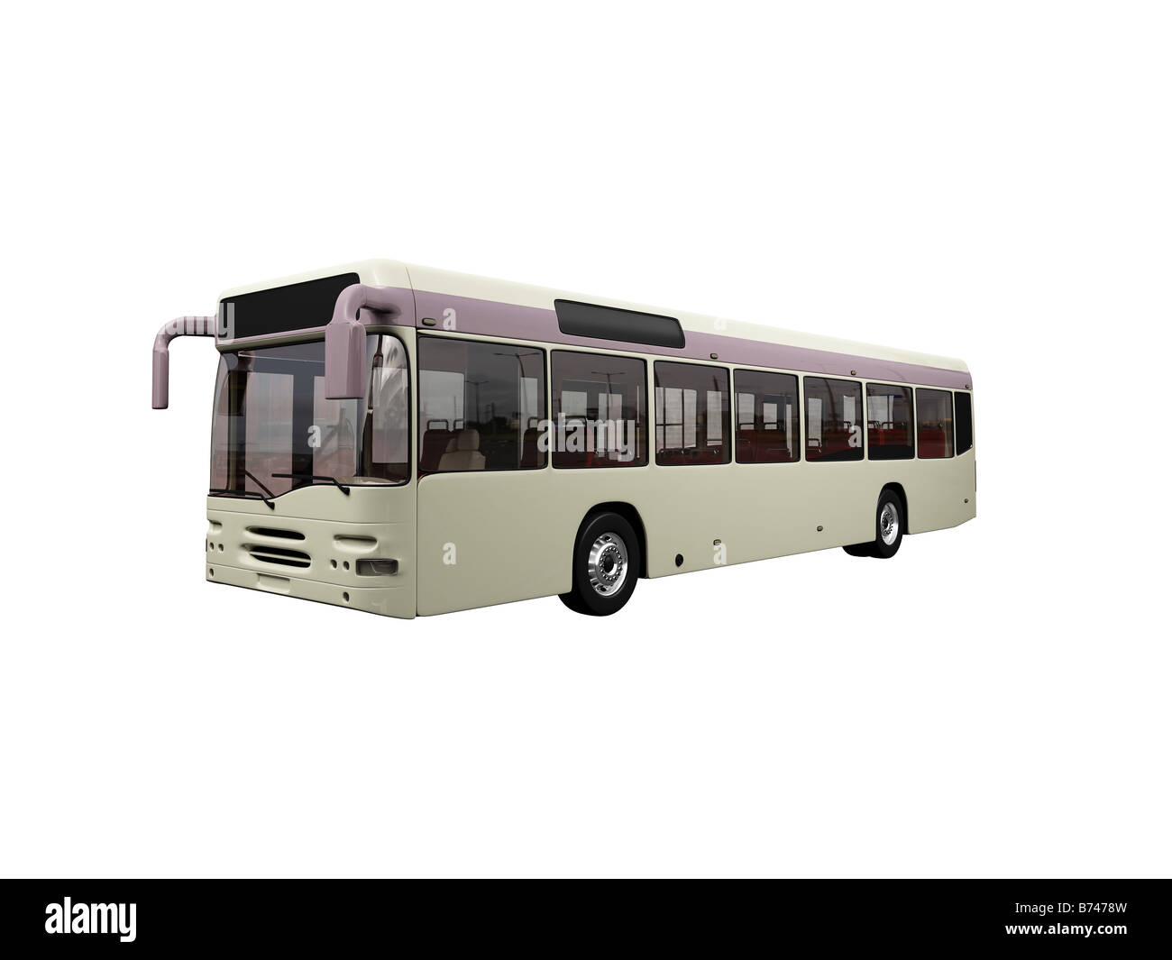 isolated bus on white background Stock Photo - Alamy