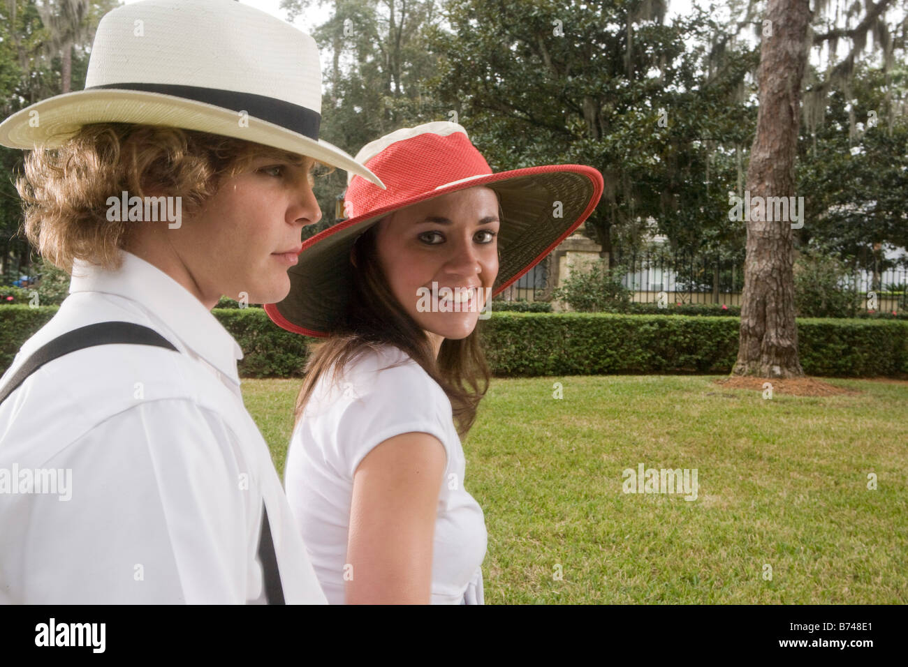 Two 20s wearing hats hi-res stock photography and images - Alamy