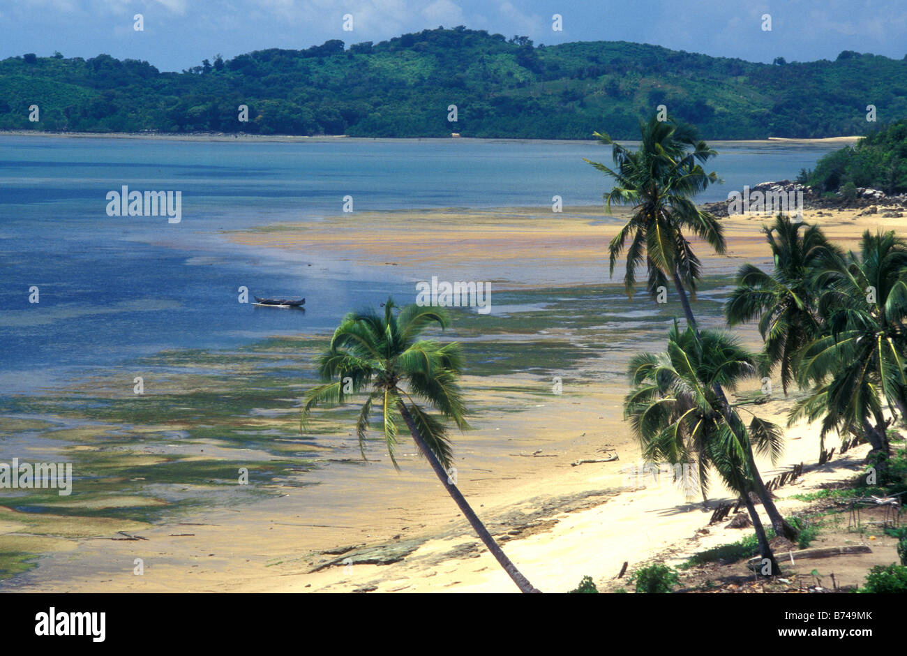 beach at lokobe reserve nosy be madagascar Stock Photo